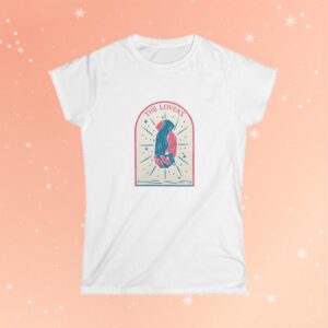 The Lovers Tarot Card Tee — Retro Tarot-Inspired Women's Cotton T-Shirt